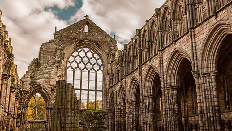 Rovine dell'abbazia nel palazzo di Holyrood