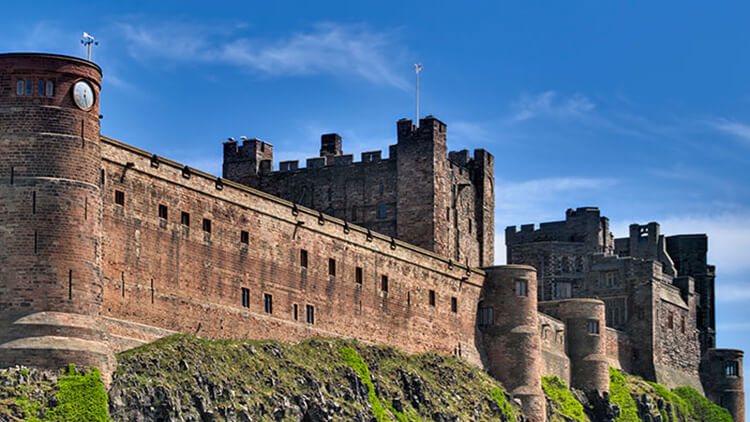 Facciata del Castello di Bamburgh