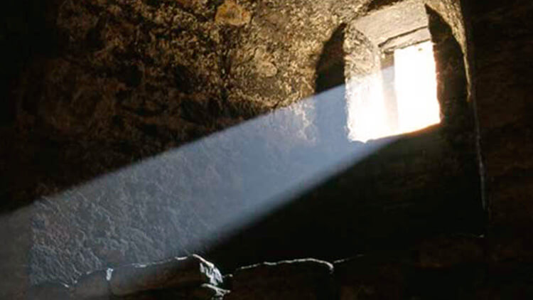 Dettaglio interno del Castillo de Craigmillar