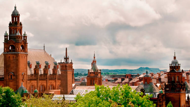 Tetto del Museo Kelvingrove di Glasgow