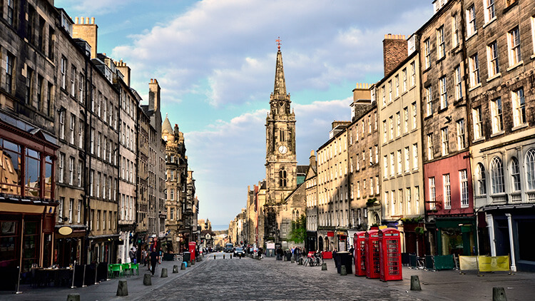 Il Royal Mile a Edimburgo