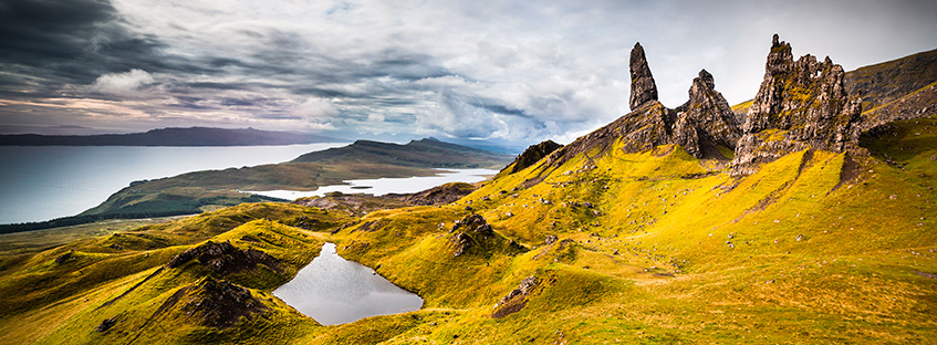 Rocce dell'Old Man of Storr nell'Isola di Skye