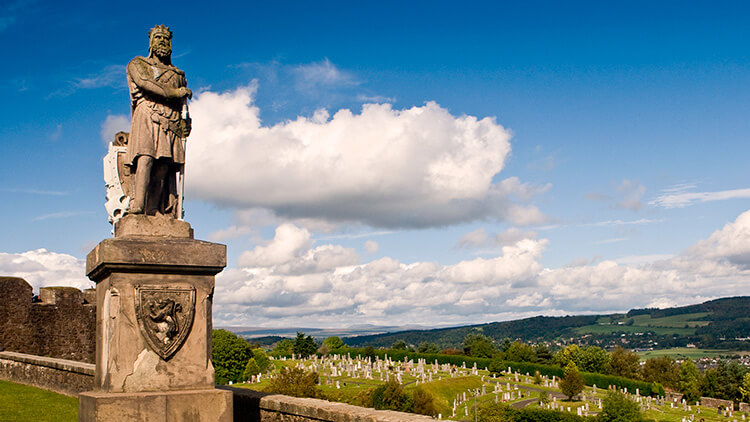 Statua di Robert the Bruce all'entrata del Castello di Stirling