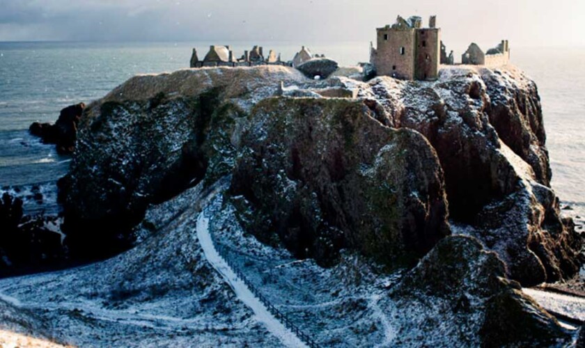 Castello di Dunnottar innevato