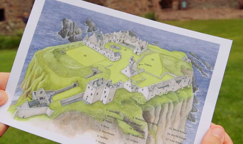 Mappa del Castello di Dunnottar