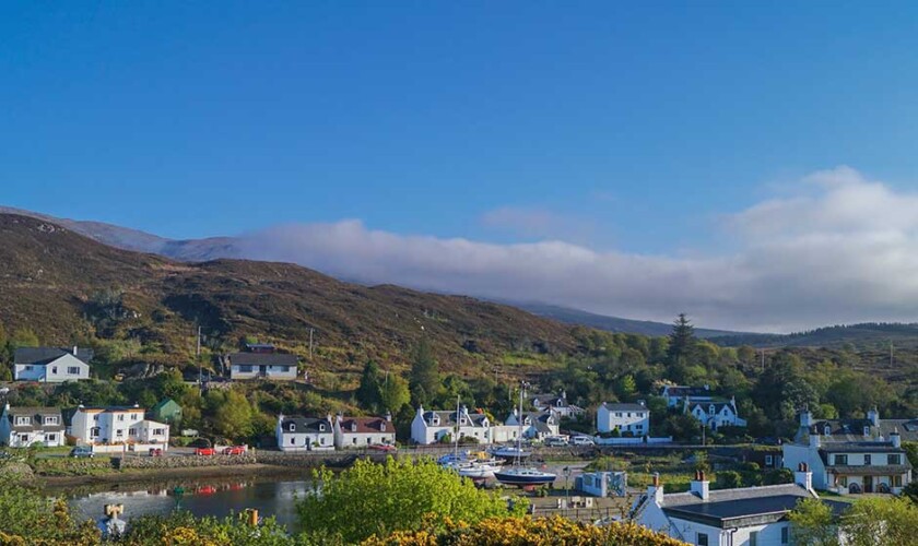 Villaggio costiero sull'Isola di Skye