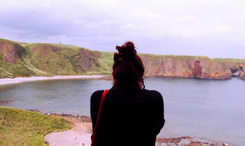 Vista delle scogliere dal Castello di Dunnottar